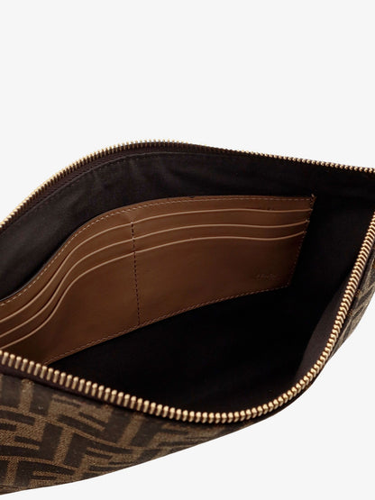 Medium Flat FF Jacquard fabric pochette thumbnail