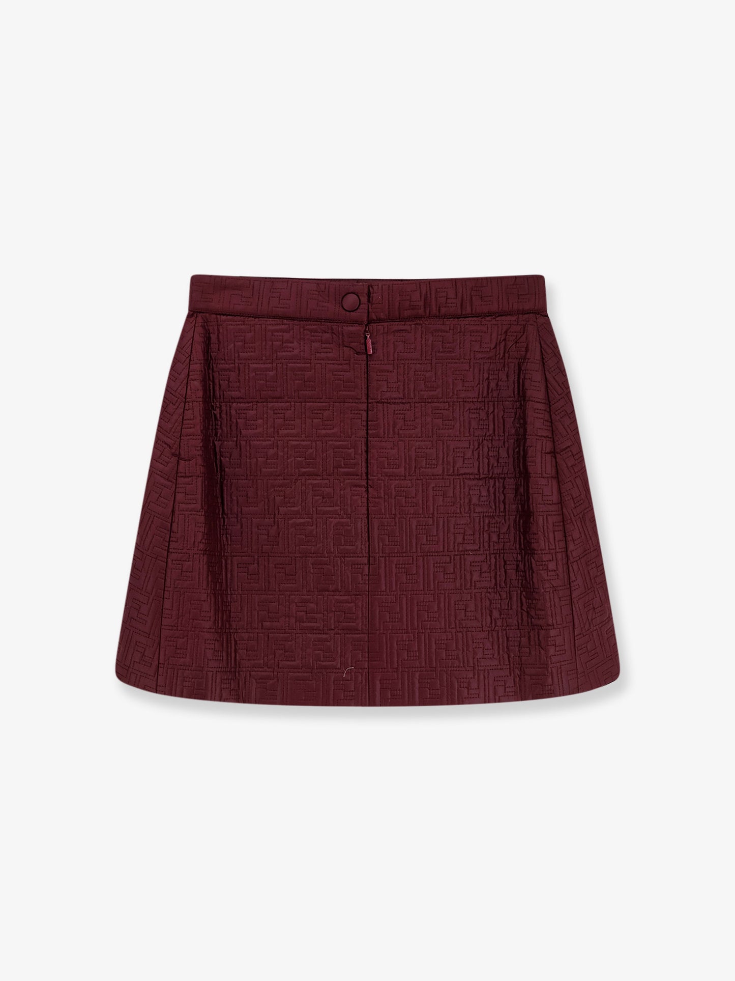 Quilted nylon mini skirt