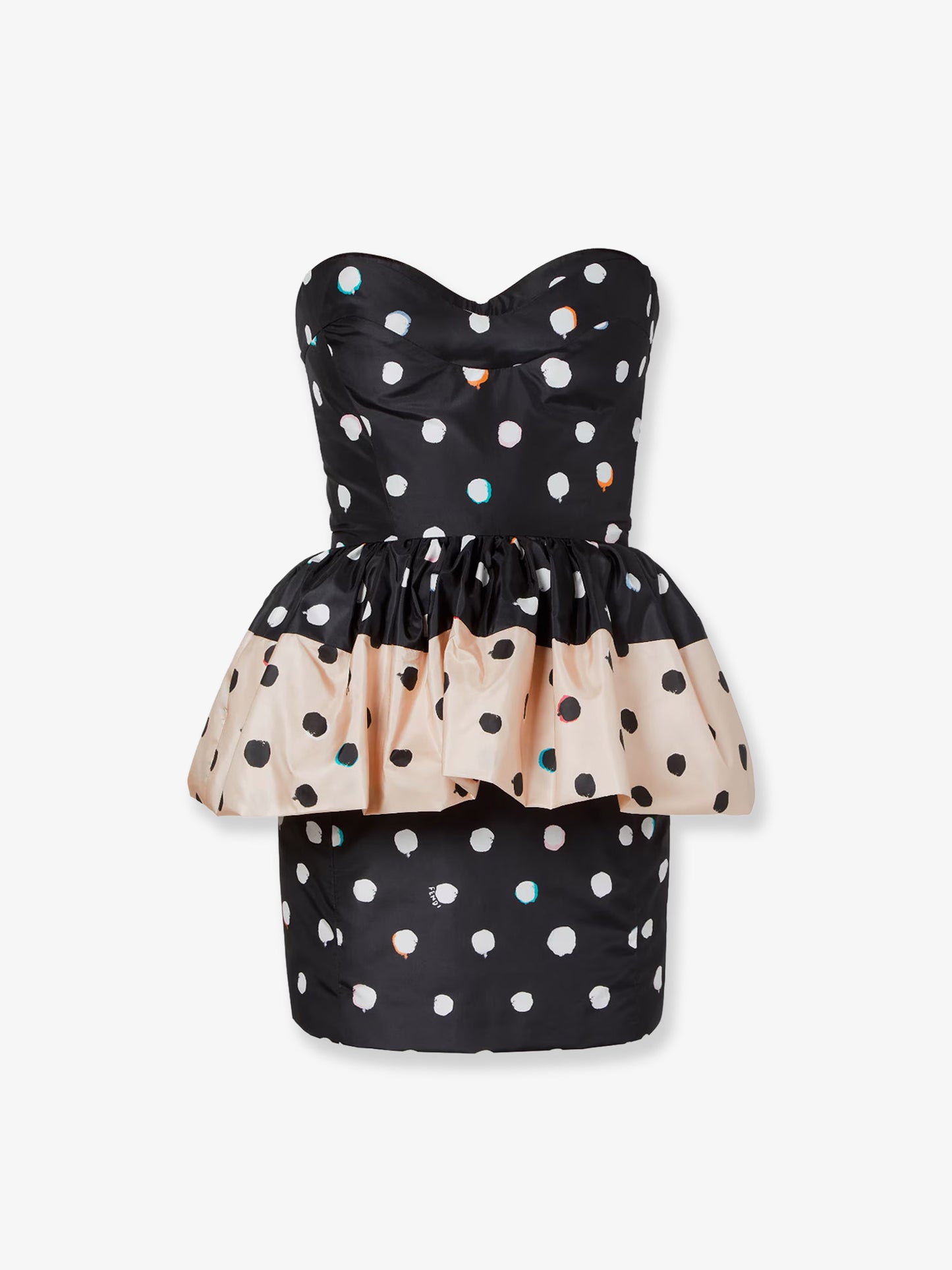 Falena Dots taffeta' bustier dress