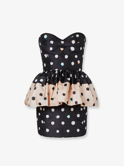 Falena Dots taffeta' bustier dress thumbnail