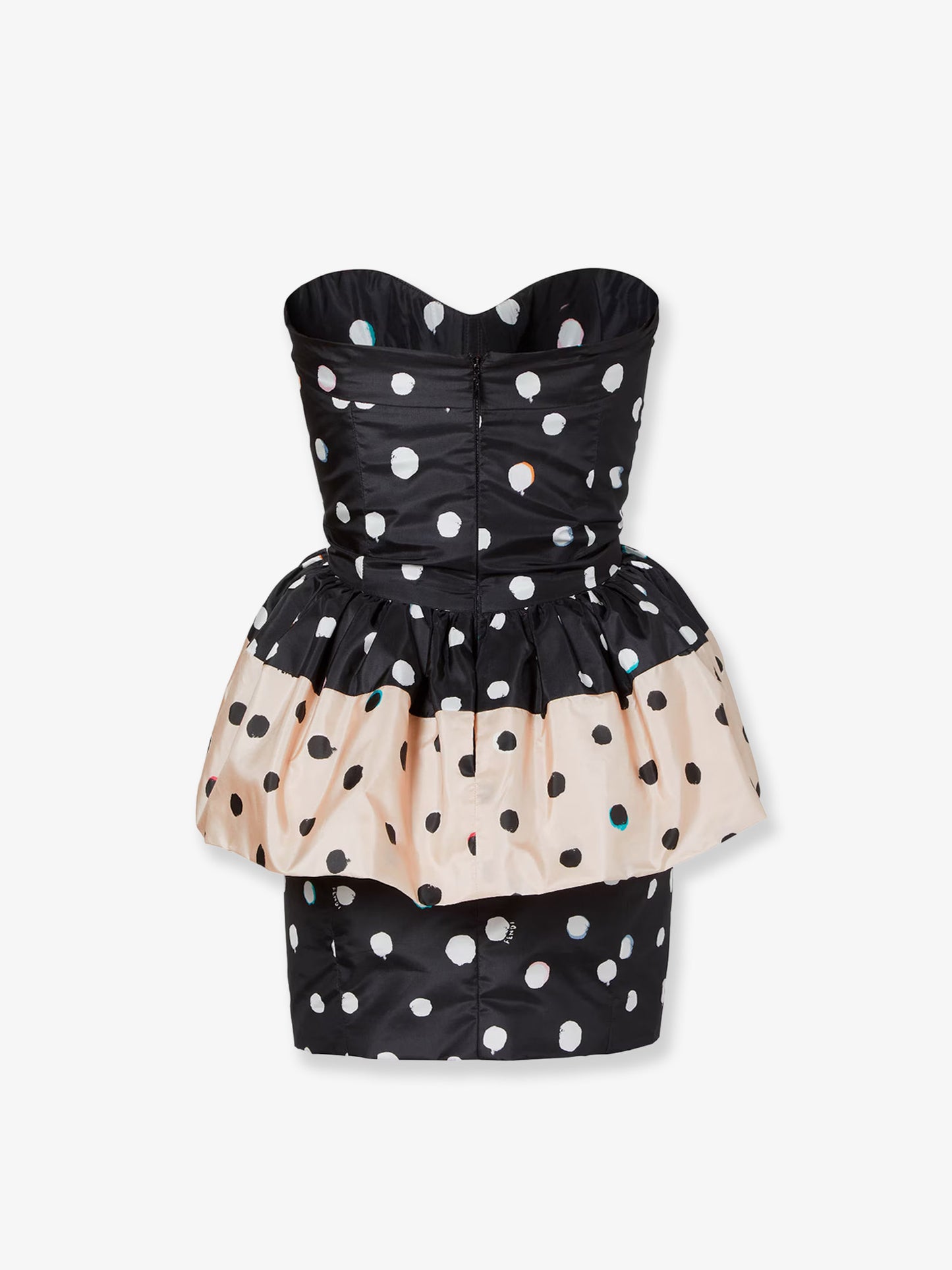 Falena Dots taffeta' bustier dress
