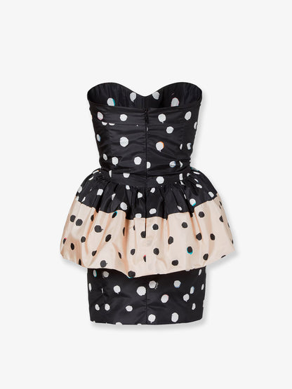 Falena Dots taffeta' bustier dress thumbnail