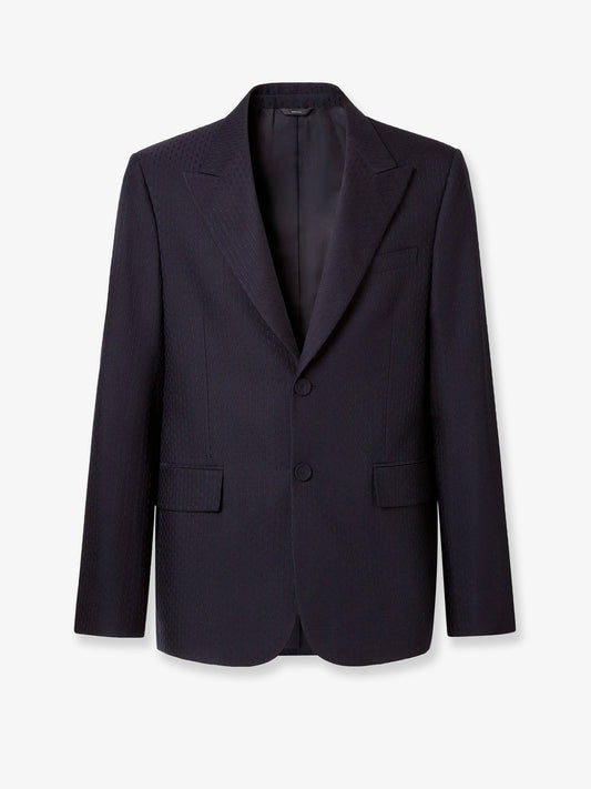 Formal wool and cotton blazer