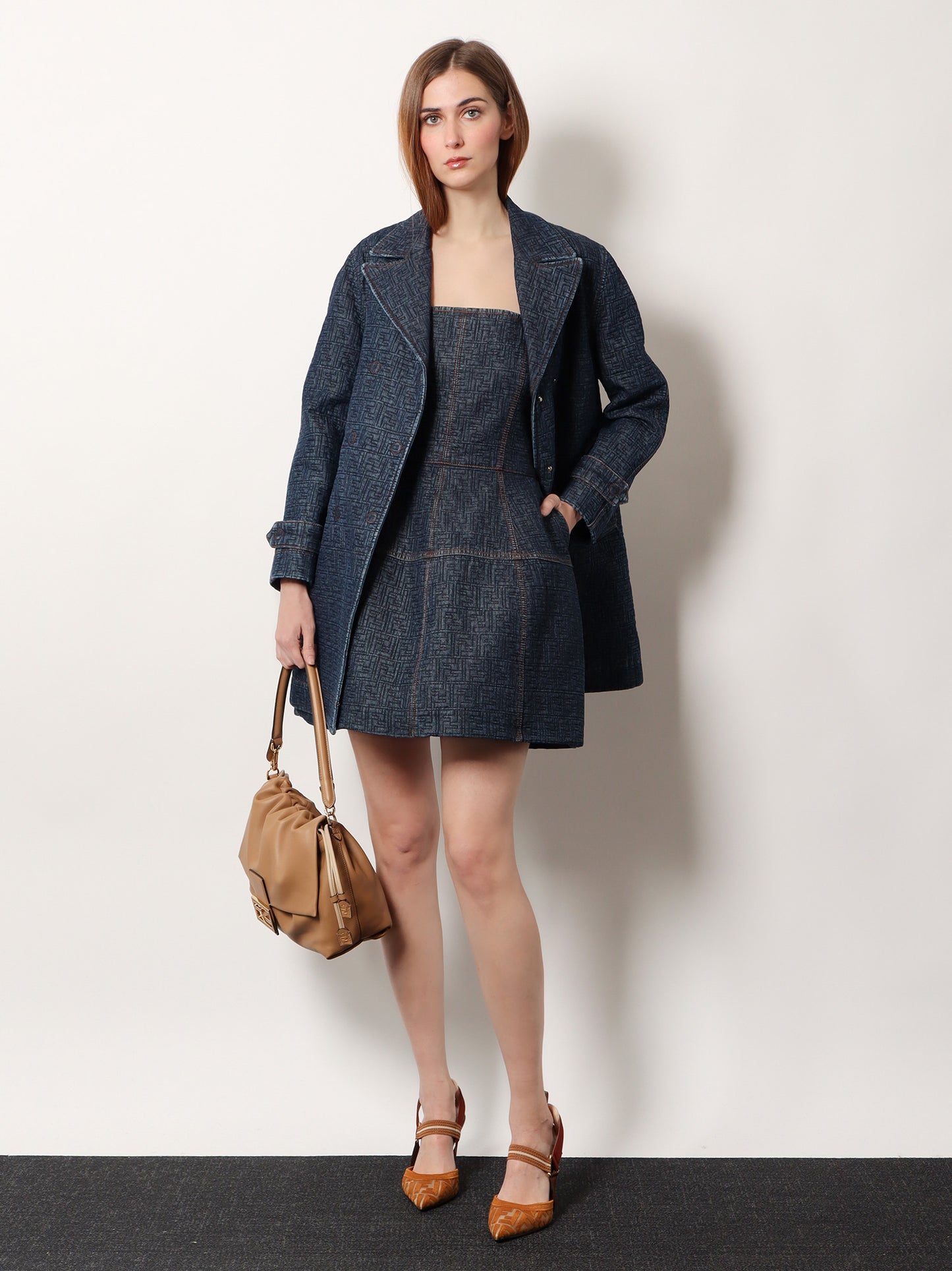 FF padded denim caban