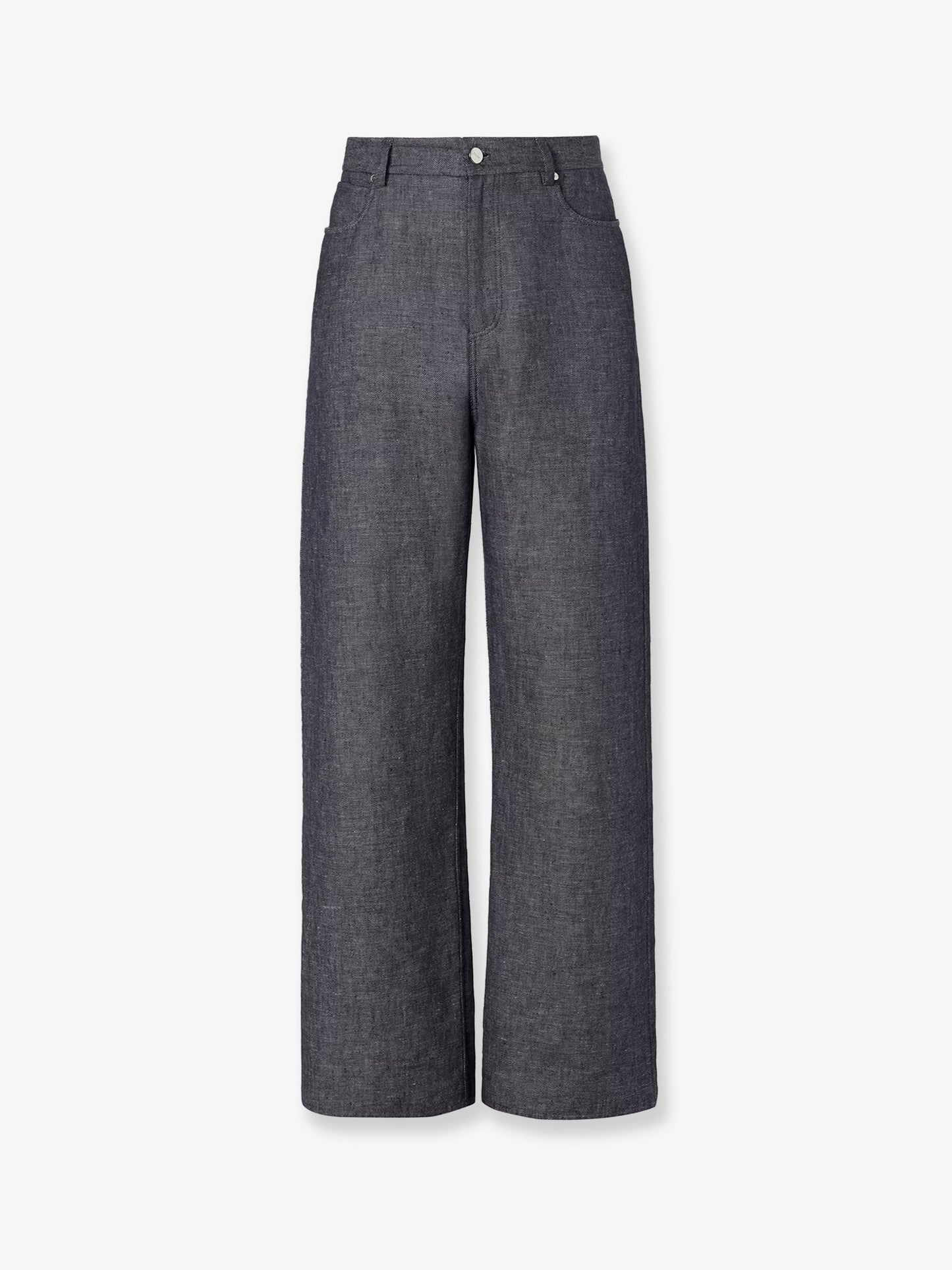 Relaxed linen, cotton and silk jeans
