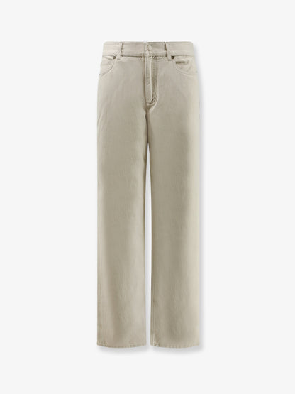 Beige denim trousers thumbnail