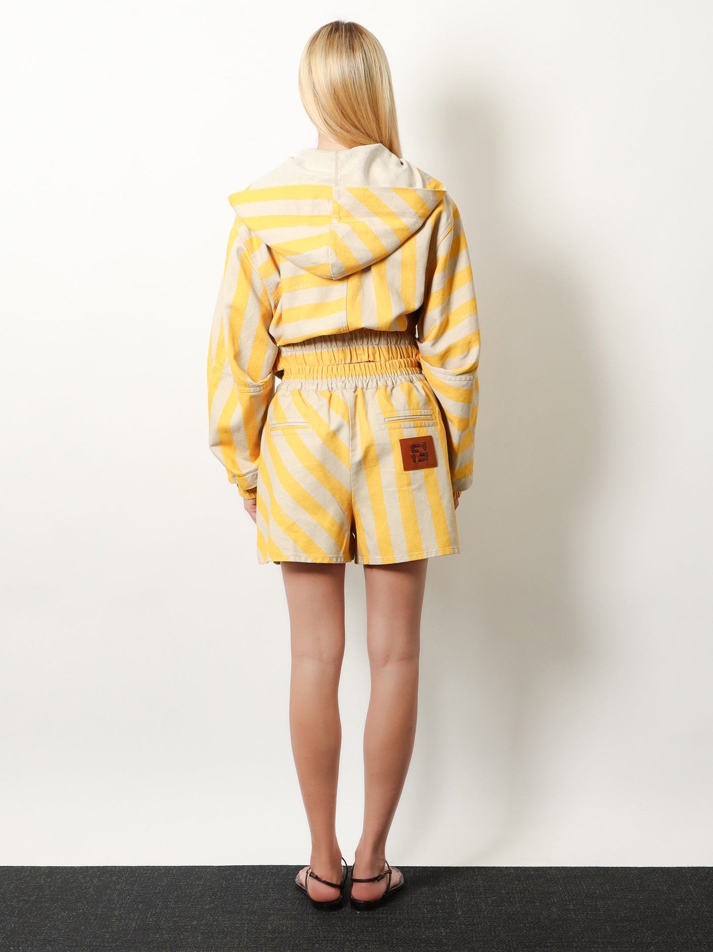 Shorts in cotone e lino