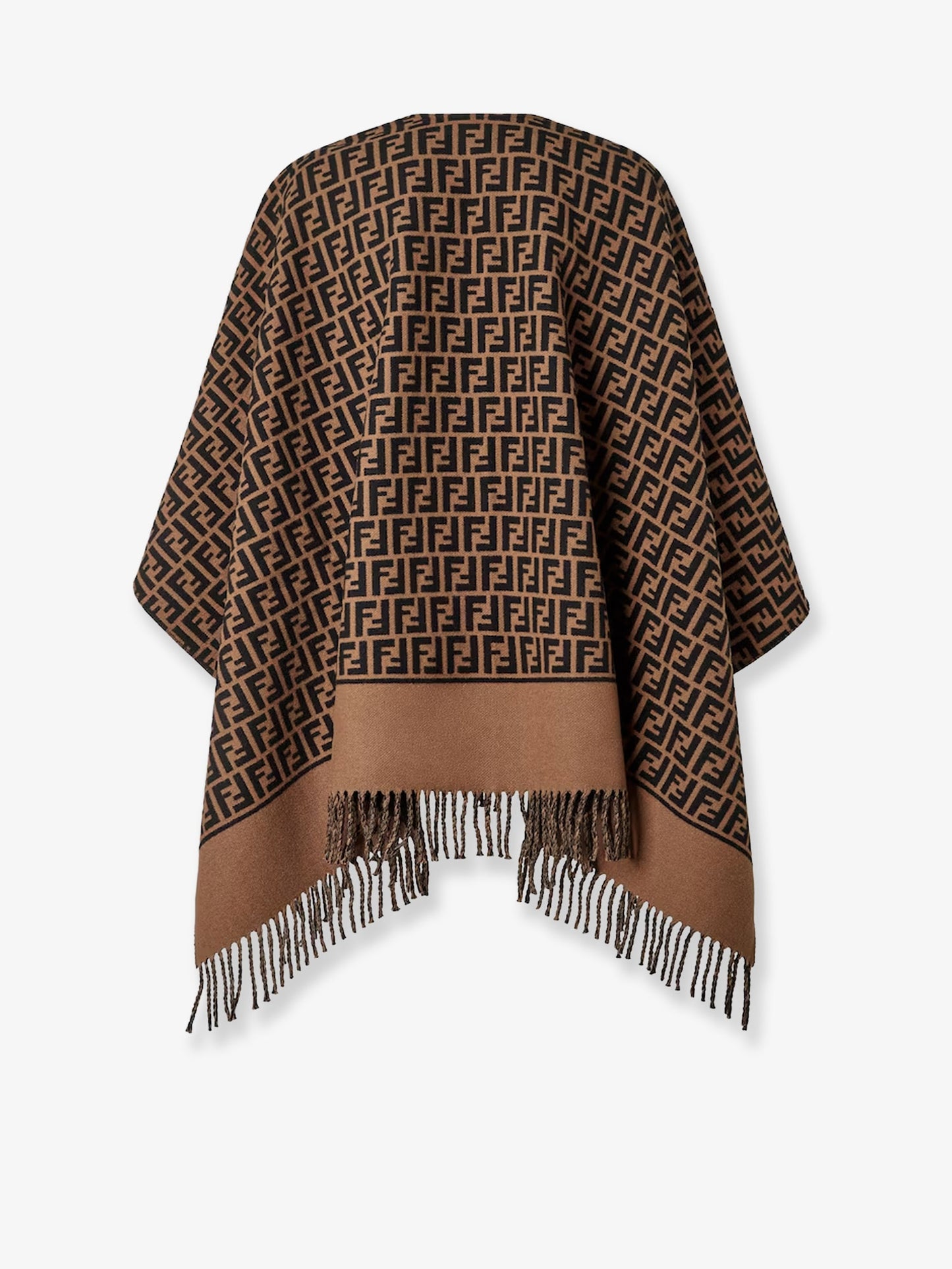 FF virgin wool and cashmere poncho