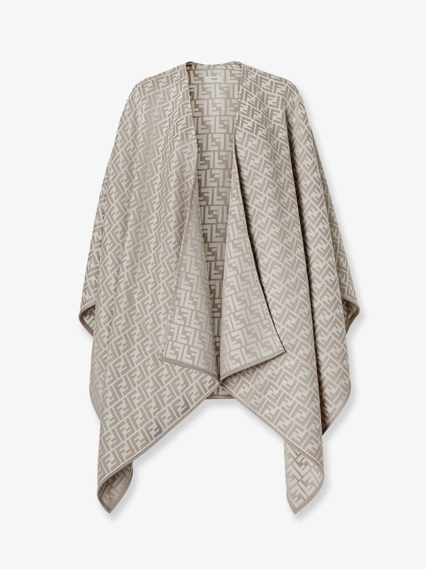 FF silk and wool poncho