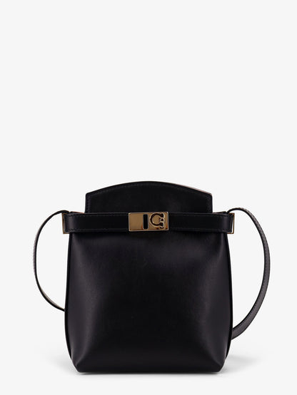 Leather crossbody bag with Gancini detail thumbnail