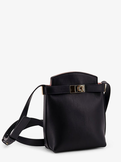 Leather crossbody bag with Gancini detail thumbnail