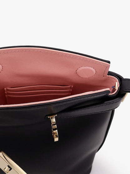 Leather crossbody bag with Gancini detail thumbnail