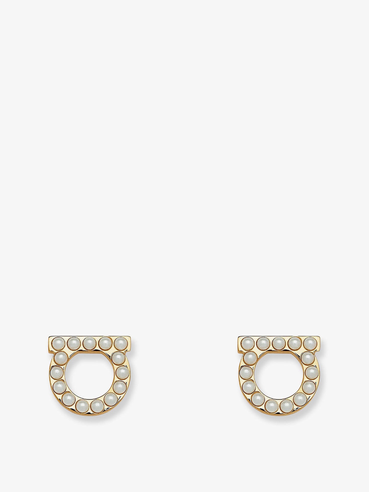 Brass earrings with gold finishes