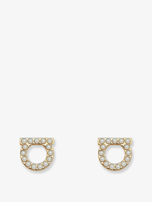 Brass earrings with gold finishes