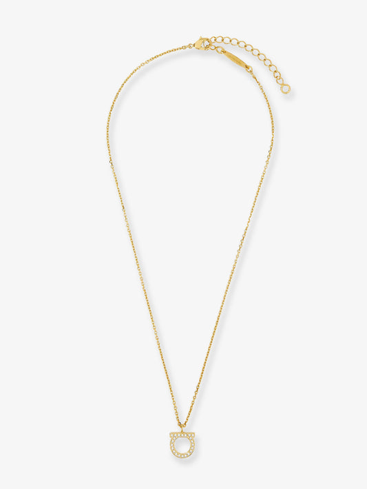 Brass necklace with gold finishes