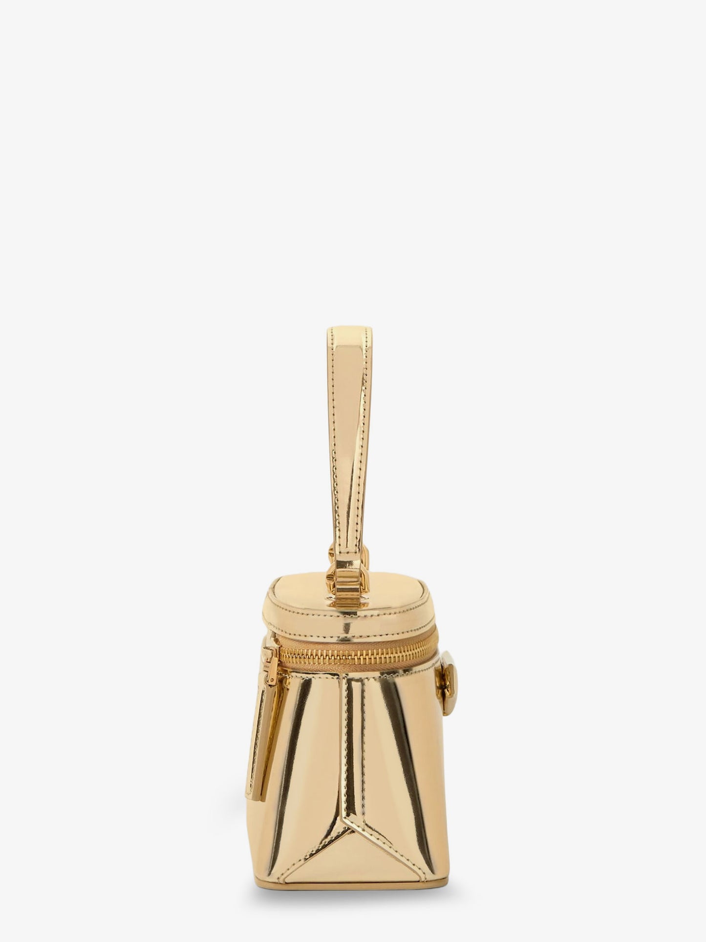 Antigona mirror-effect leather beauty case