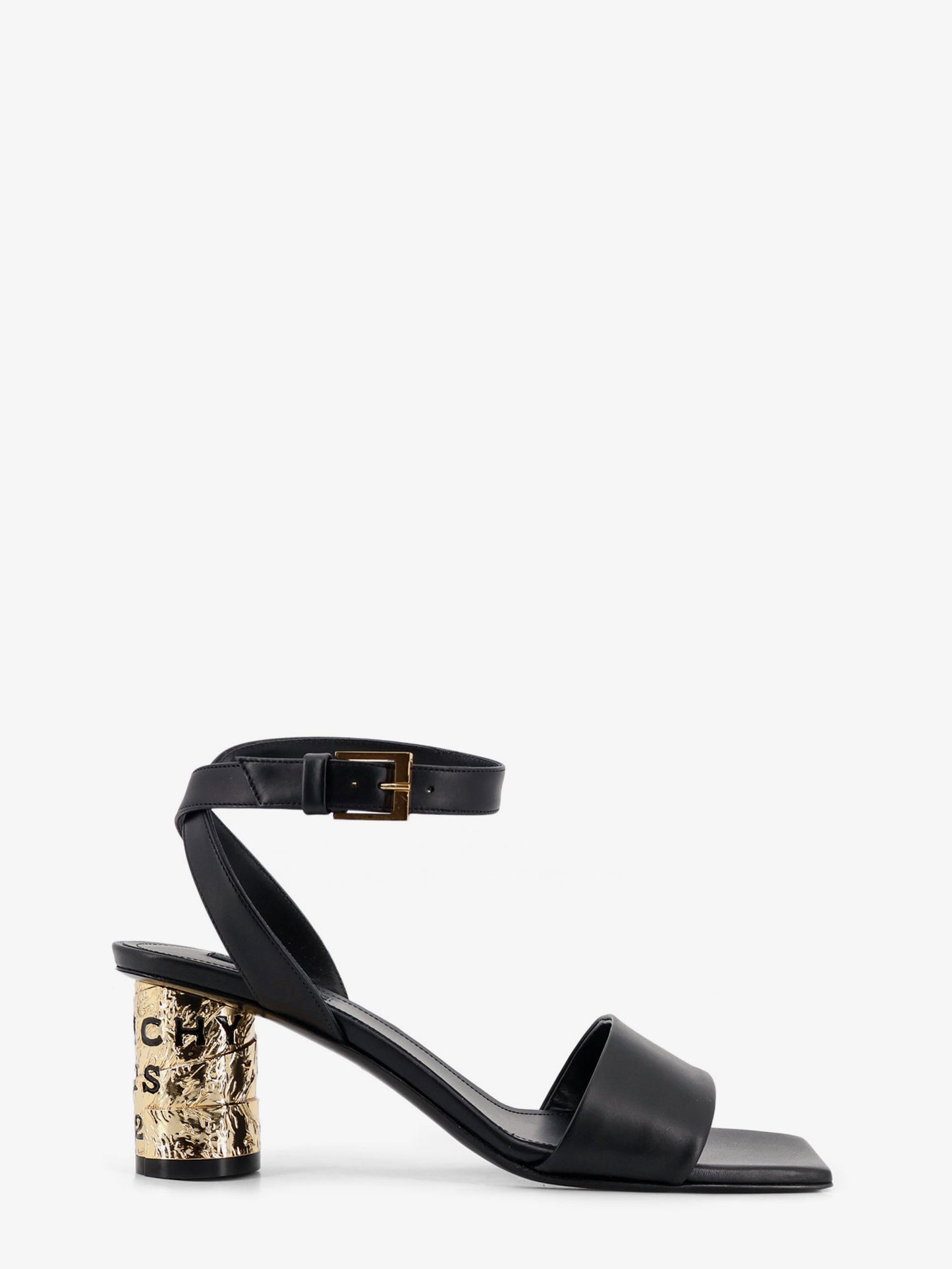 Sandali con tacco Tape in pelle