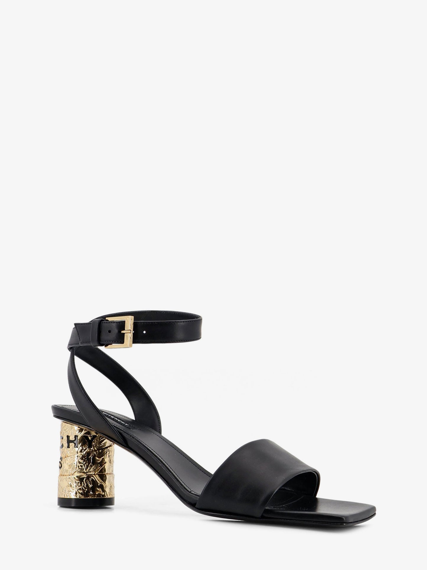 Sandali con tacco Tape in pelle