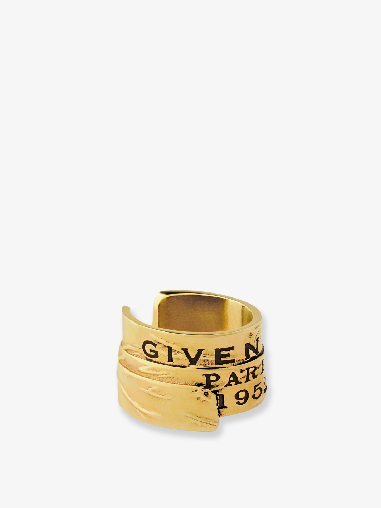 Metal Givenchy Tape Earcuff with gold finishes