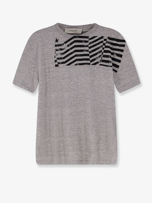 Cotton T-shirt with Flag print on the front