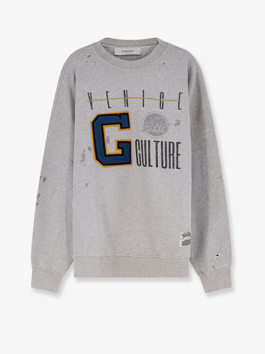 Cotton sweatshirt with print on the front