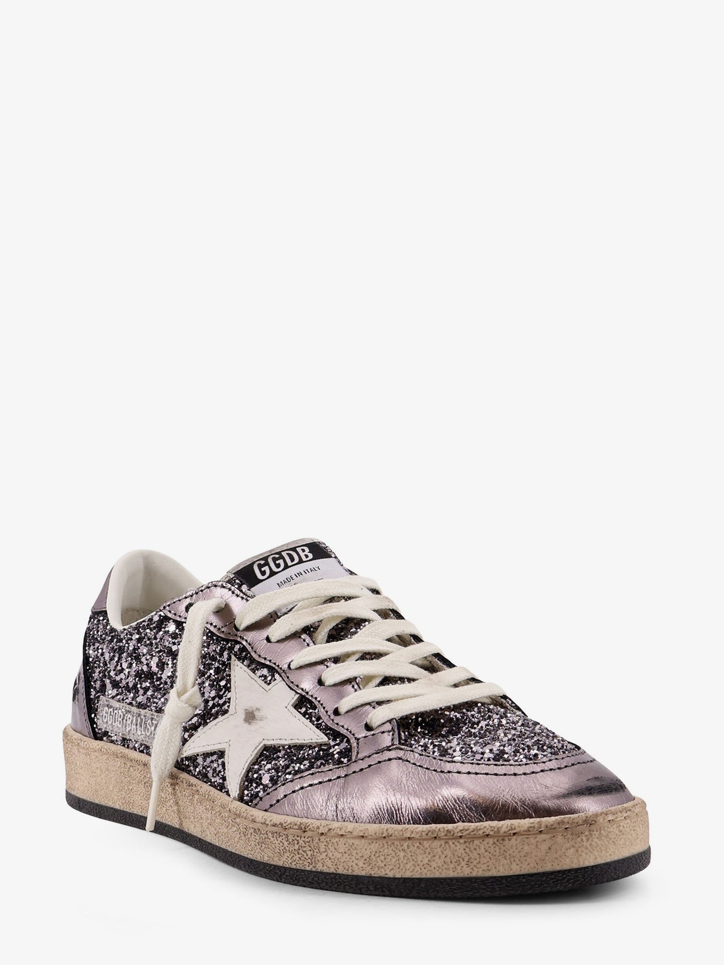 Ball Star glittered leather sneakers