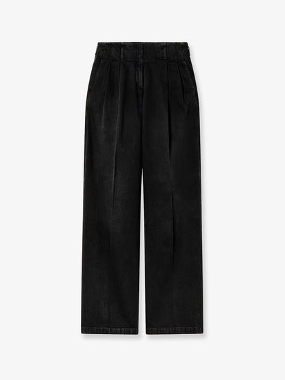 Flavia stone-washed cotton trousers thumbnail