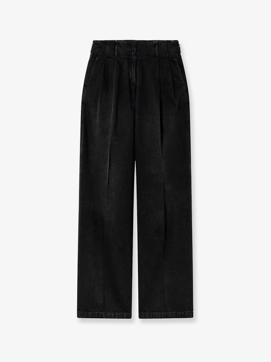 Flavia stone-washed cotton trousers