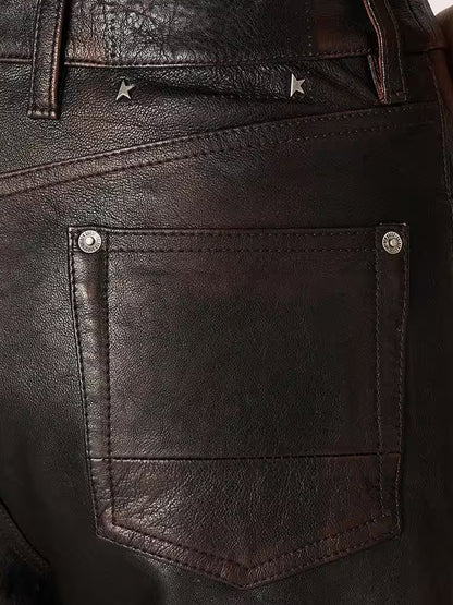 Peg leather trousers thumbnail