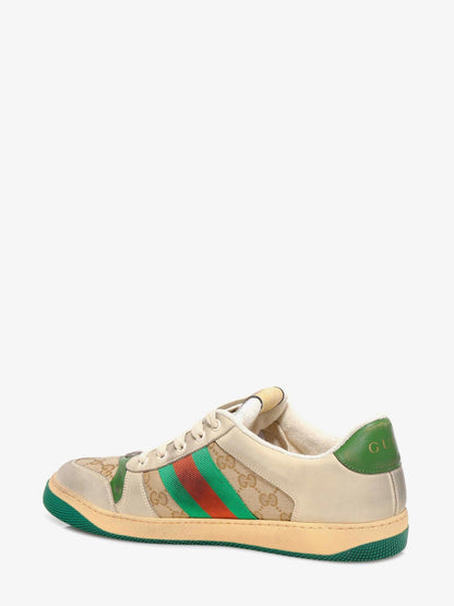 Sneakers low-top Screener GG in pelle vintage thumbnail