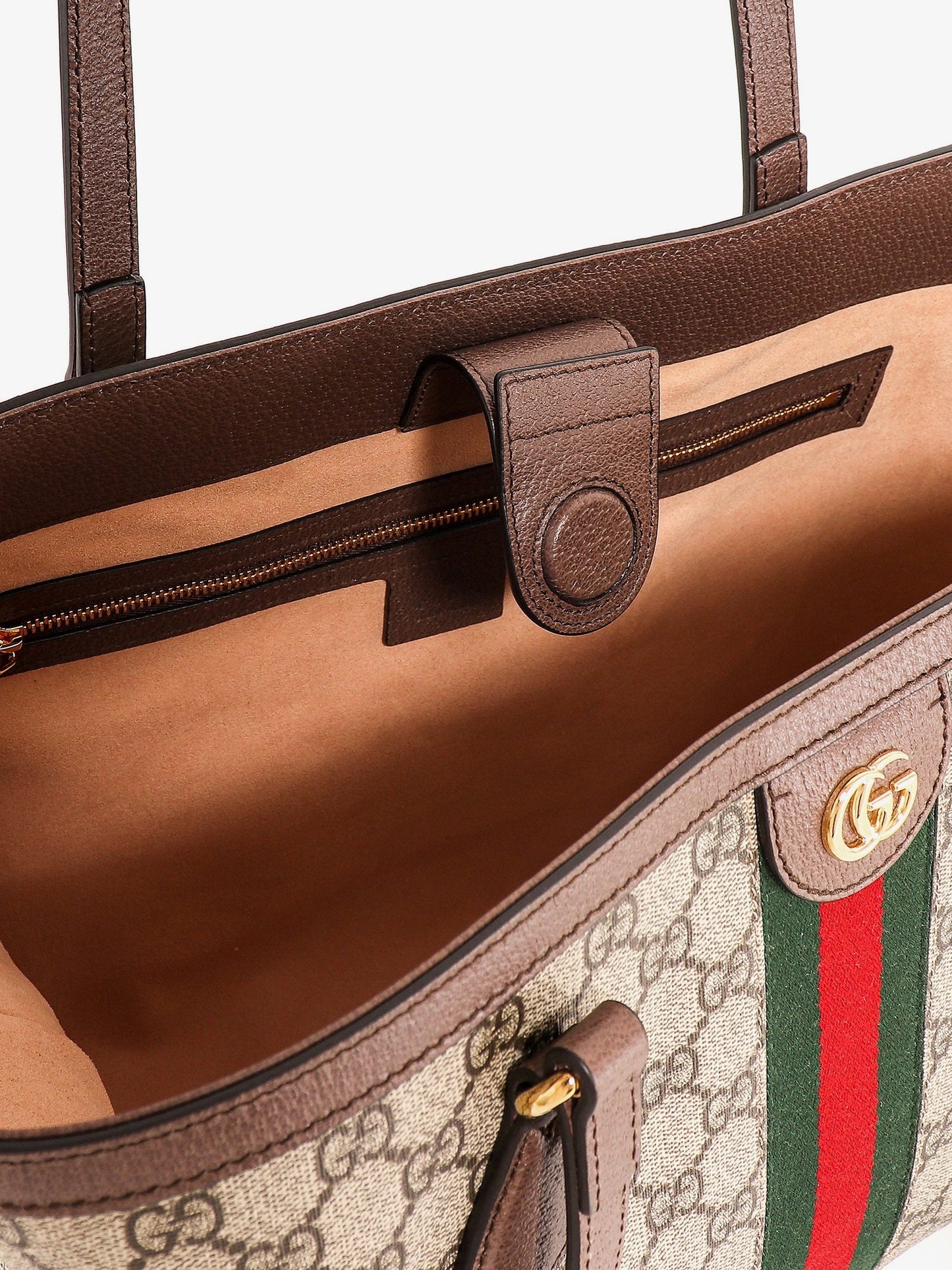 Coated canvas Ophidia shopping bag with Supreme GG fabric