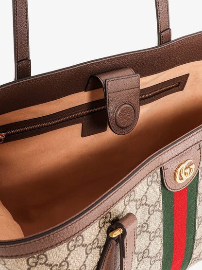 Coated canvas Ophidia shopping bag with Supreme GG fabric thumbnail