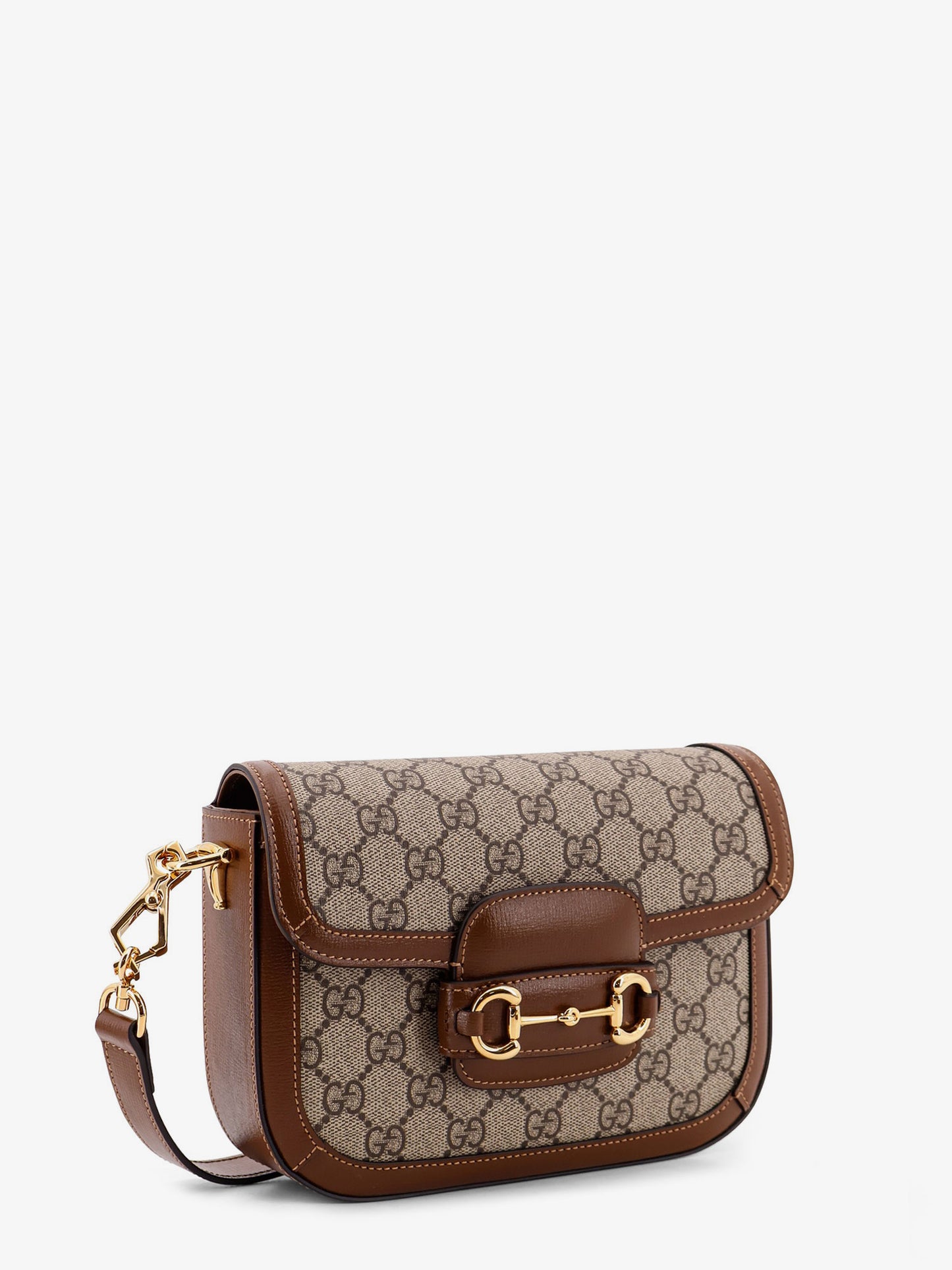 Coated canvas Gucci Horsebit 1955 crossbody bag with GG Supreme motif