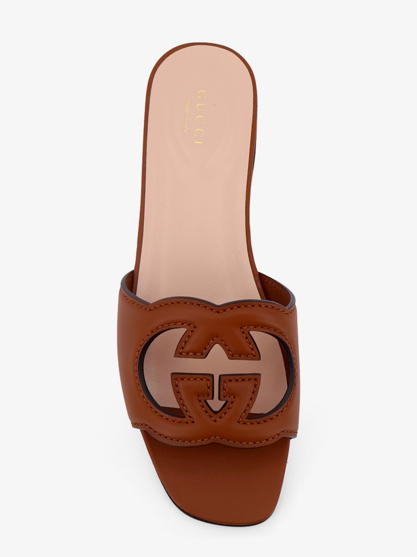 Sandali in pelle con dettaglio cut-out Incrocio GG