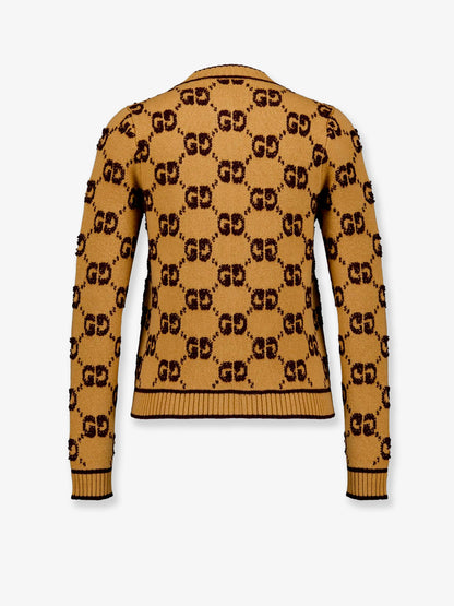 Wool cardigan with GG inlay thumbnail