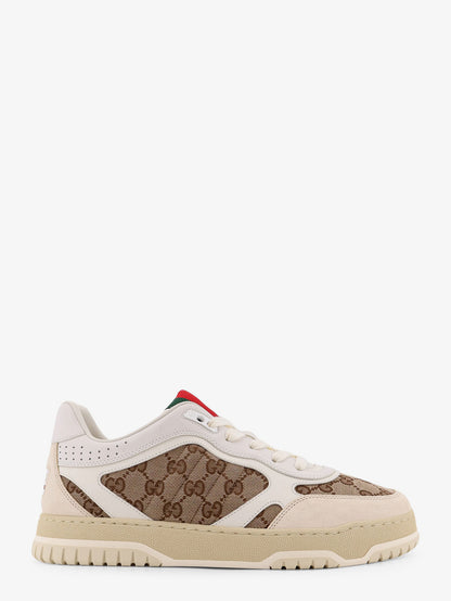 Leather and suede Low-top Re-Web sneakers with GG Supreme fabric inserts thumbnail
