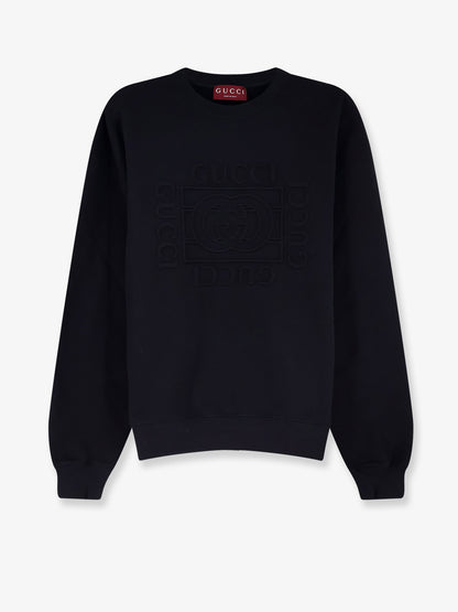 Cotton sweatshirt with frontal embossed logo thumbnail