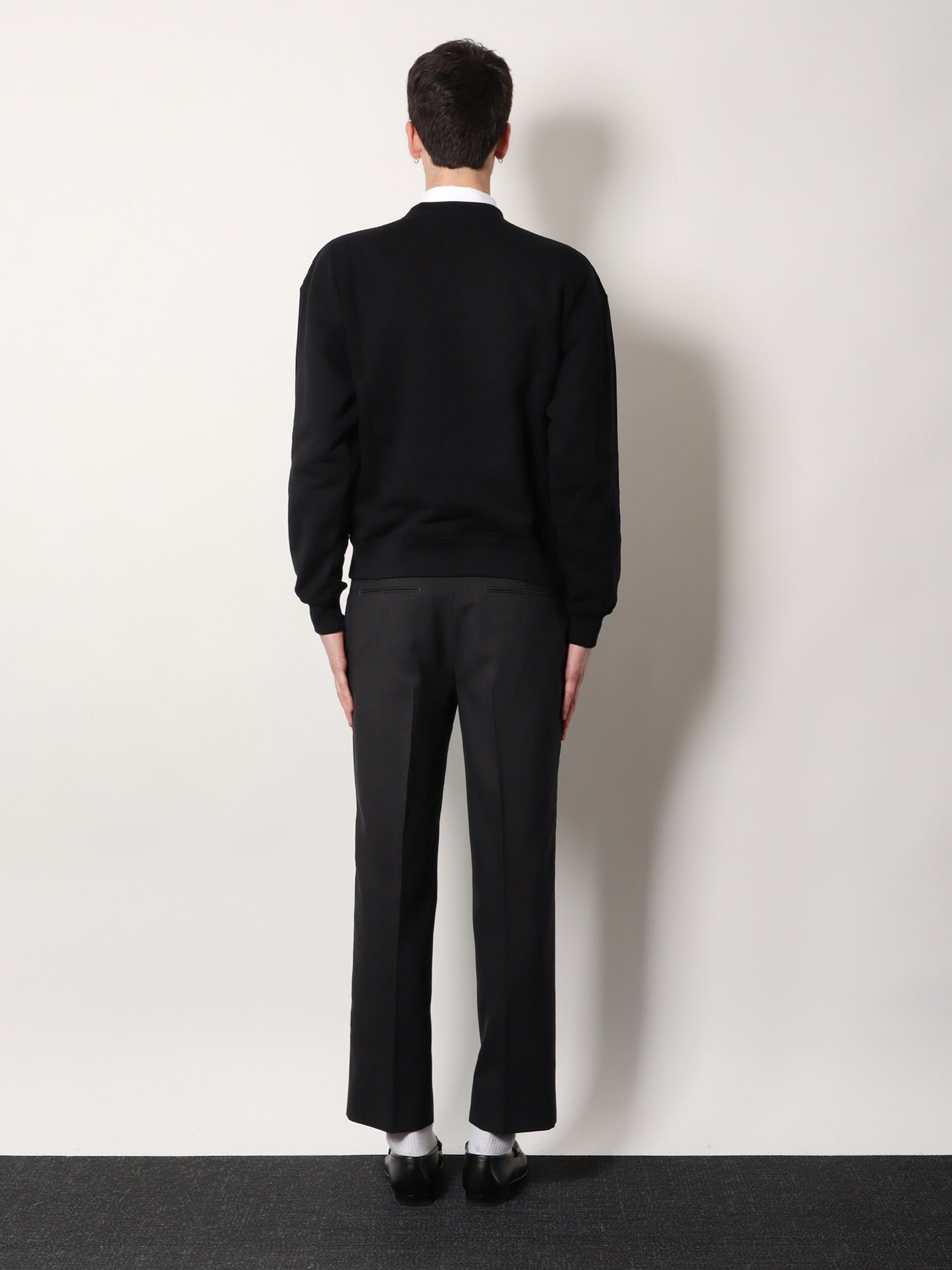 Cotton sweatshirt with frontal embossed logo