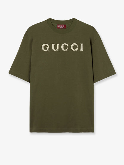 Cotton T-shirt with Gucci embroidery on the front thumbnail