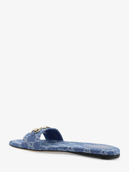 GG denim sandals with metal Horsebit thumbnail