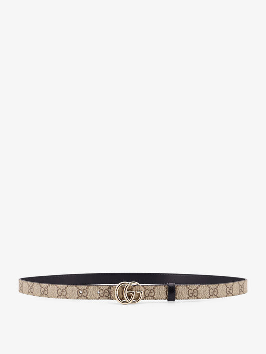 Coated canvas reversible belt with GG Supreme motif