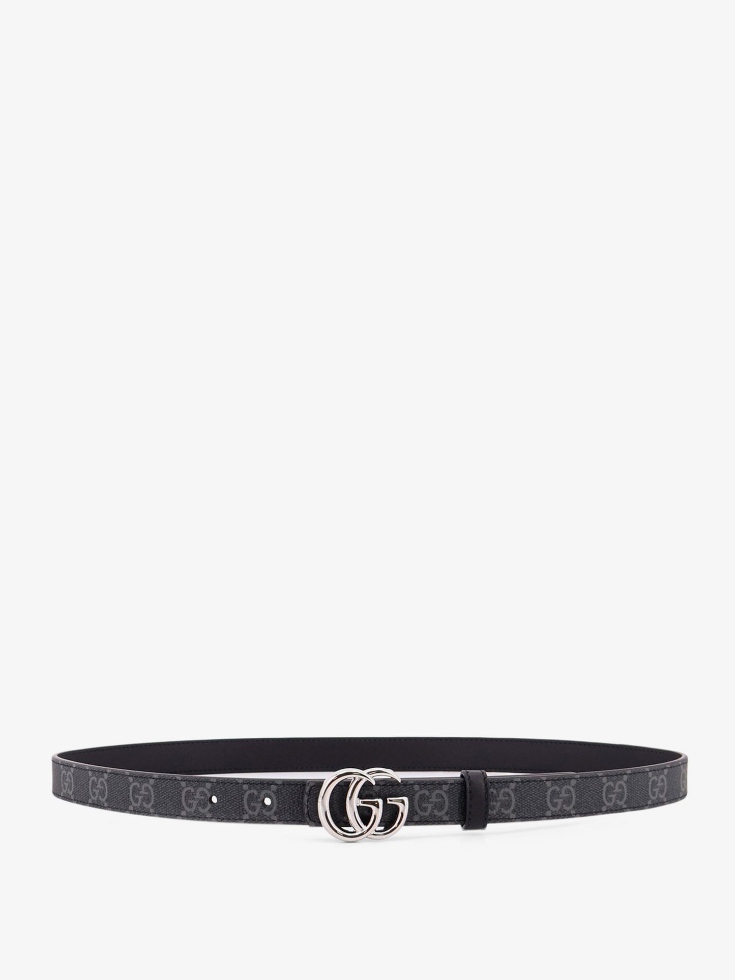 Coated canvas belt with metal GG logo
