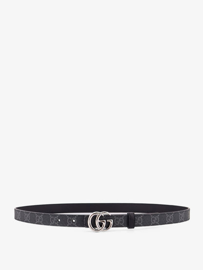 Coated canvas belt with metal GG logo thumbnail