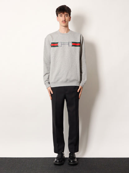 Cotton sweatshirt with print on the front thumbnail