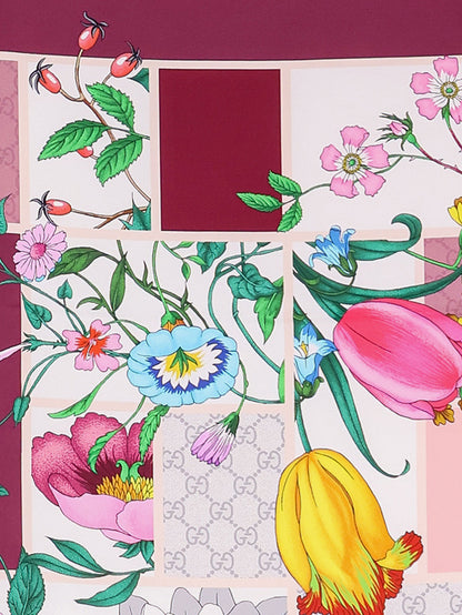 Mini Block Flora silk foulard thumbnail