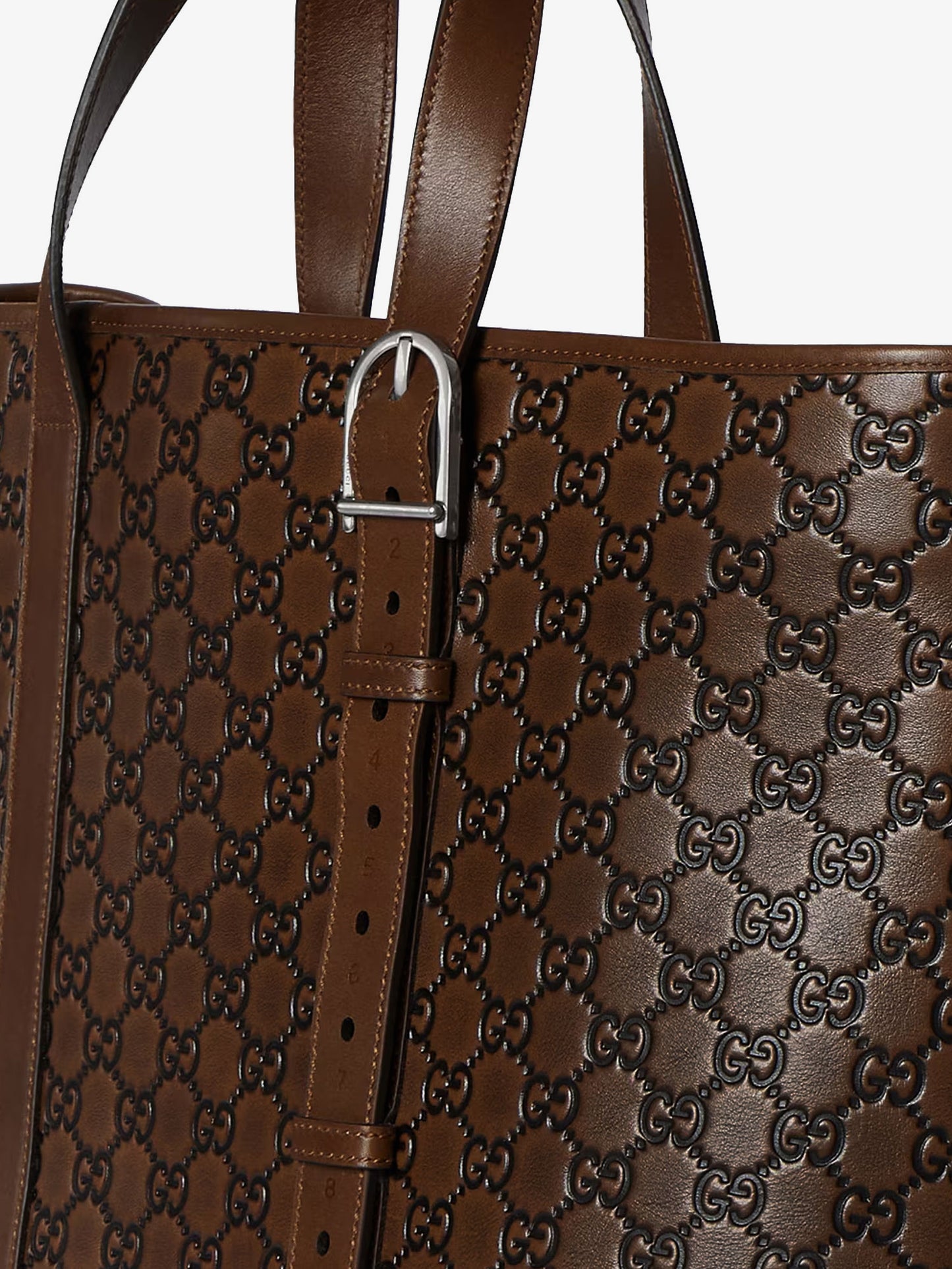 Borsa Shopping GG Emblem in pelle