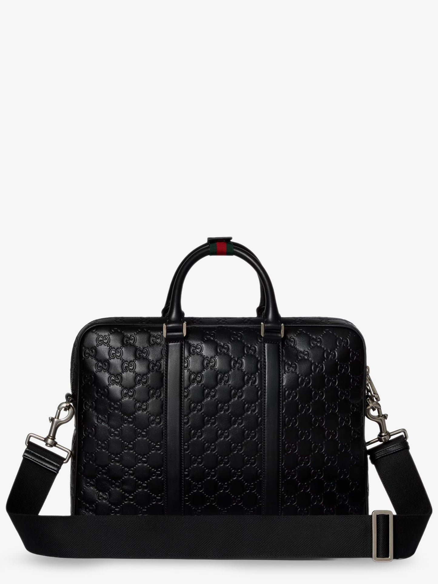 GG Emblem leather briefcase with all-over GG motif
