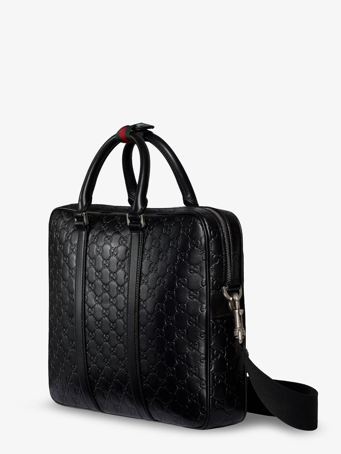 GG Emblem leather briefcase with all-over GG motif