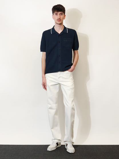 Viscose blend polo shirt with front Horsebit embroidery thumbnail