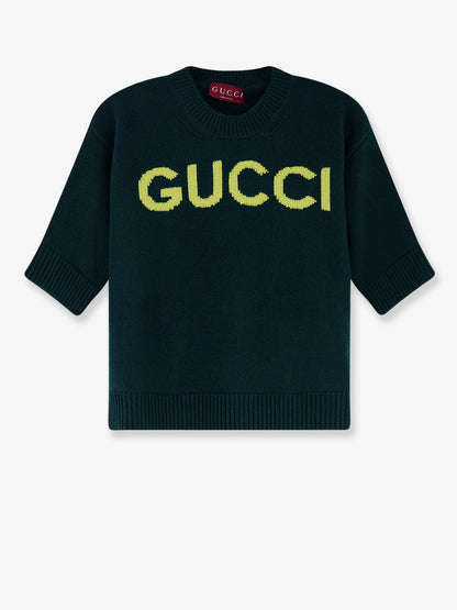 Wool sweater with frontal logo embroidery thumbnail